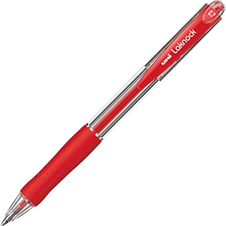 三菱鉛筆 油性ボールペン ベリー楽ノック 0.7 SN10007.15 赤 10本
