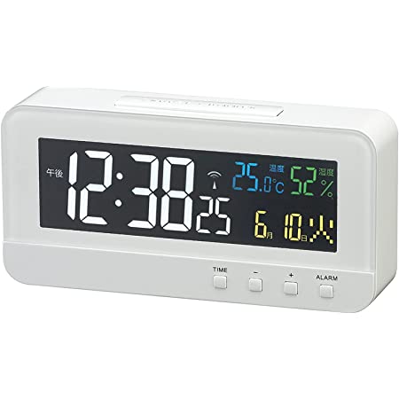 MAG(マグ) 目覚まし時計 電波 デジタル カラーハーブ 温度 湿度 カレンダー表示 ホワイト T-684WH