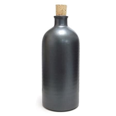 ボトル 黒釉筒型焼酎ボトル [7.5 x 24.5cm(880cc)] 和食器 酒器 料亭 旅館 居酒屋 業務用