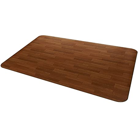 汚れてもサッと拭ける 安心の日本製 大事な床の保護 アキレス 木目調ラグマット ブラウン 140cm RG-99214