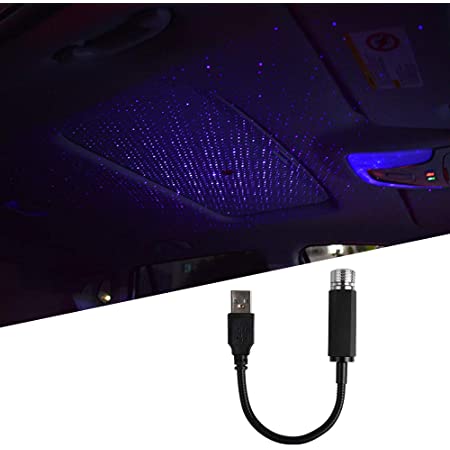 カーメイト 車用 イルミネーション LED クリスタルランプ USB ブルー CZ406