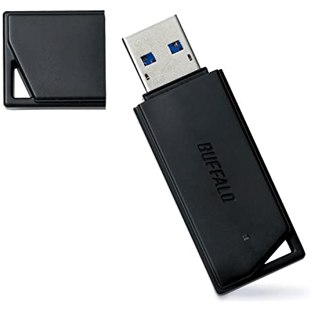 バッファロー【国内メーカー】 USBメモリ 32GB USB3.2(Gen1)/3.1(Gen 1)/3.0/2.0 充実サポート RUF3-K32GA-BK/N【Amazon.co.jp限定】