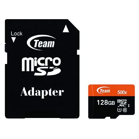 TEAMジャパン 128GB microSDXCカード UHS-1 SD変換アダプタ付属 Read:40MB/s Write:10MB/s TUSDX128GUHS03