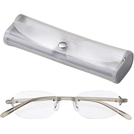 ライブラリーコンパクト 超軽量 TR90 フレーム ツーポイント シニアグラス 老眼鏡 男性 紳士用 +4.00 (専用ケース付) 4230-40