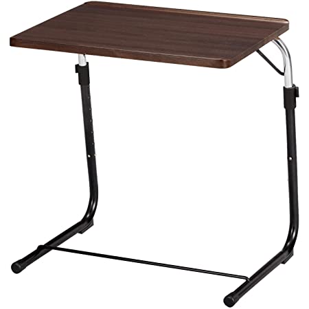 ぼん家具 サイドテーブル 折りたたみ 昇降式テーブル 角度調節可能 木製 ソファテーブル ナチュラル