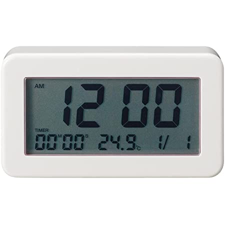 無印良品 デジタルタイマー時計 ホワイト/型番:DKC‐52 37494527