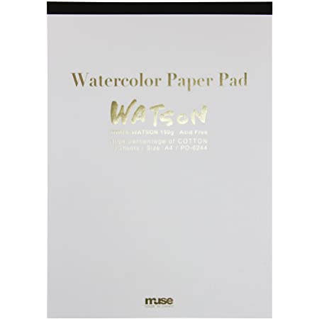 ミューズ 水彩紙 ホワイトワトソンパッド A4 190ｇ ホワイト 15枚入り PD-6244 A4