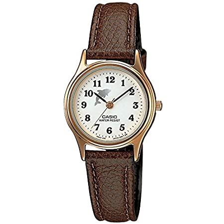 [シチズン Q&Q] 腕時計 アナログ 防水 革ベルト VZ89-104 レディース ゴールド