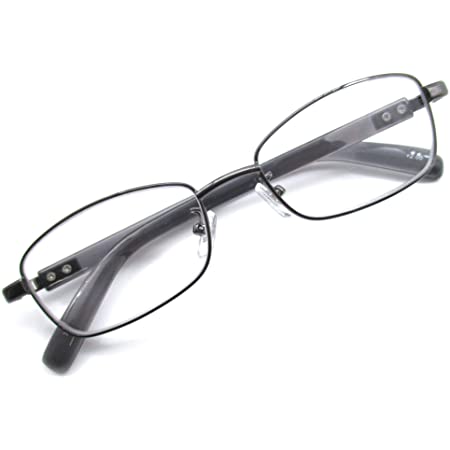 デューク 老眼鏡 メンズ +4.0 度数 ジェントルコレクション メタルフレーム ソフトケース付き グレー DR-39+4.00