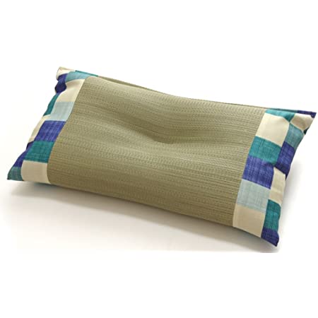 イケヒコ・コーポレーション い草 枕 おとこの枕 くぼみ平枕 約50×30cm 日本製 #3633009 ブルー