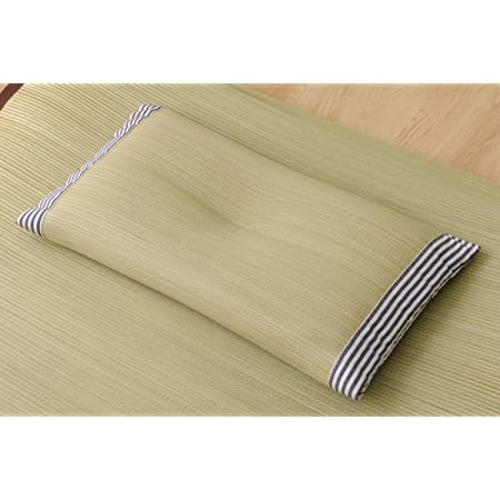 イケヒコ・コーポレーション い草 枕 おとこの枕 くぼみ平枕 約50×30cm 日本製 #3633009 ブルー