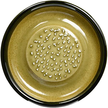 元重製陶所 石見焼 薬味おろし皿 (直径10cm・すべり止め付) 織部