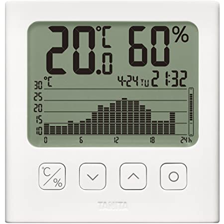 タニタ 温湿度計 時計 カレンダー アラーム 温度 湿度 デジタル 壁掛け 卓上 マグネット グレー TT-559 GY