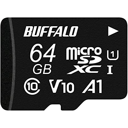 BUFFALO UHS-I Class1 microSDカード SD変換アダプター付 64GB RMSD-064GU1SA