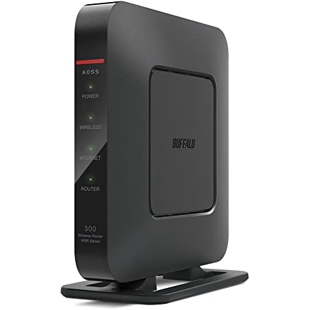 BUFFALO WiFi 無線LAN ルーター WSR-300HP/N 11n 300Mbps 1ルーム向け 日本メーカー 【iPhone13/12/11/iPhone SE(第二世代)/Amazon Echo メーカー動作確認済み】