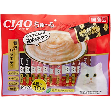 チャオ (CIAO) 猫用おやつ ちゅ~る まぐろバラエティ 14g×40本入