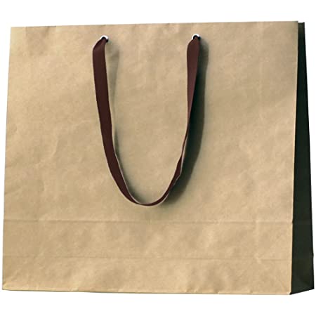 井上紙業 手提げ紙袋 無地 クラフト [1セット10枚] 高級 クラフトバッグ 紙袋 ペーパーバッグ 梱包 Kクラフト K-320 (320x110x240mm)