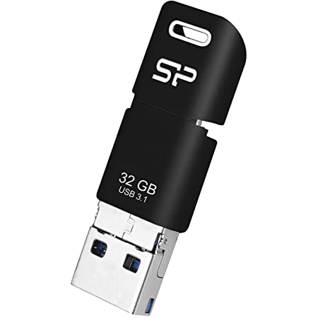 シリコンパワー デュアルUSBメモリ 32GB Type-C & USB3.0 Type-A (スマホ/タブレット/PC) Mobile C80 SP032GBUC3C80V1S【並行輸入品】
