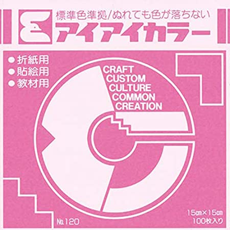 トーヨー 折り紙 片面おりがみ 単色 17.6cm角 さくら 100枚入 065122