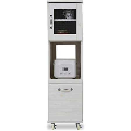 パモウナ 食器棚YC プレーンホワイト 幅40.4×高さ180×奥行40 日本製 YC-S400R