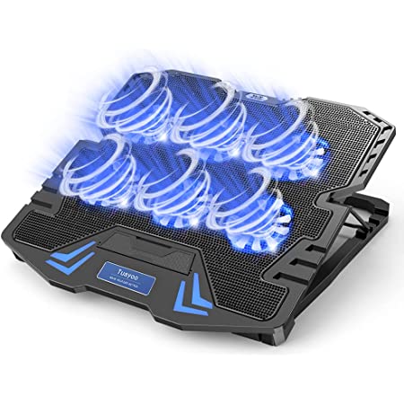 KLIM Wind ノートパソコンクーラー ファン4つ搭載 毎分1200回転 USB給電 11～19インチ対応 ブルー