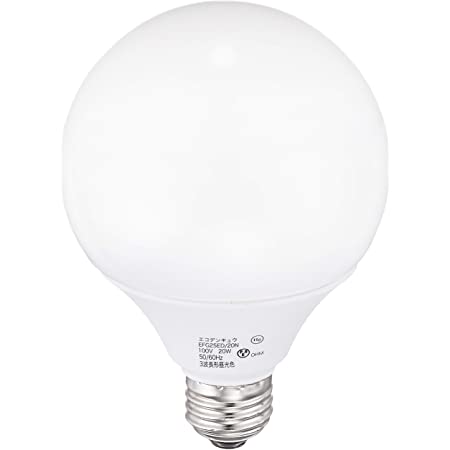 ELPA ボール球形蛍光ランプ 100W形 口金直径26mm 電球色 EFG25EL/21-G102H