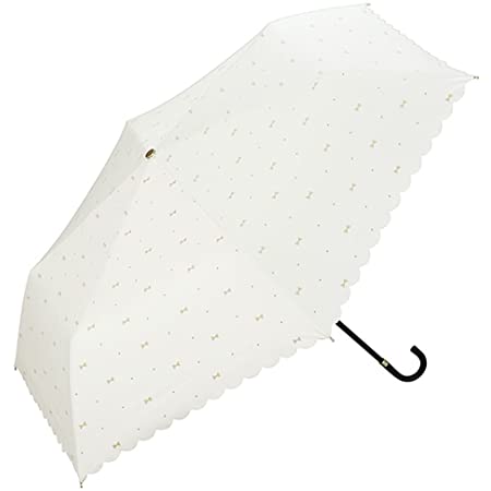 ワールドパーティー(Wpc.) 日傘 折りたたみ傘 ネイビー 50cm レディース 傘袋付き 遮光星柄スカラップ ミニ 801-972 NV