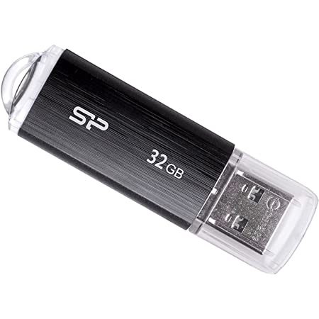 シリコンパワー USBメモリ 32GB USB2.0 キャップ式 Ultima U02シリーズ ブラック SP032GBUF2U02V1K