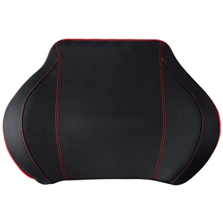 IKSTAR クッション 低反発 ランバーサポート オフィス 椅子 車用 腰枕 RoHS安全基準クリア 取付バンド調節可能 洗える 介護用クッション