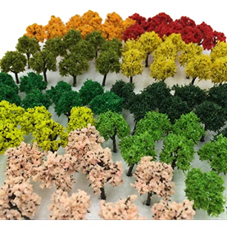 森林 選べる 色 数量 50本 100本 【DauStage】 Nゲージ ジオラマ 鉄道 建築 模型 用 樹木 風景 3㎝ 21 ミックス 90本