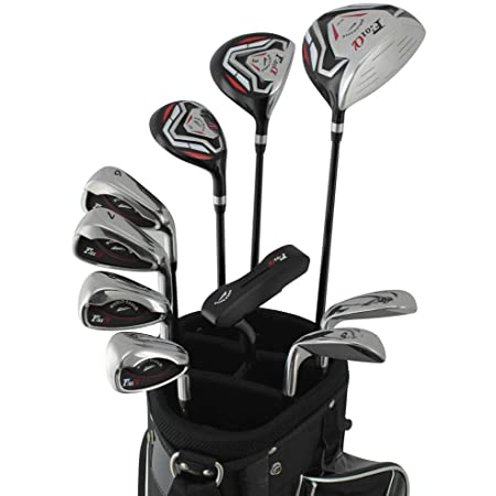 WORLD GOLF(ワールドゴルフ) ワールドイーグル WE-F-F-01α メンズクラブセット【左用-R】+【ホワイト】WE-F-F-01α スタンドバッグ フレックス:R