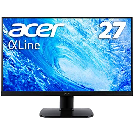 Acer モニター ディスプレイ AlphaLine 27インチ KA270HAbmidx フルHD VA フレームレス HDMI DVI D-Sub スピーカー内蔵 ブルーライト軽減 VESA対応