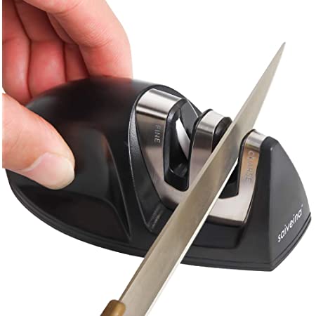 KitchenIQ Edge Grip 2 Stage Knife Sharpener 包丁研ぎ器 レッド