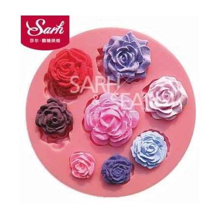 【Fuwari】 バラ 8個 薔薇 シリコンモールド / 手作り 石鹸 / キャンドル / 粘土 / レジン / シリコン モールド / 型 抜き型
