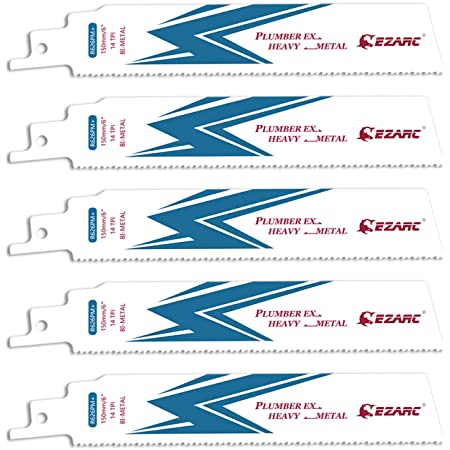 EZARC レシプロソー替刃 セーバーソーブレード 全長150mm 14山 重切削 鉄・ステンレス・非鉄金属用 替刃 R626PM+ (5本入)