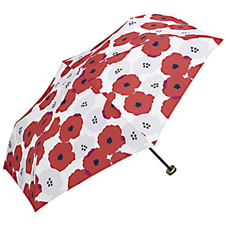 ワールドパーティー(Wpc.)雨傘折りたたみ傘レッド赤50cmレディースジッパーケースタイプピオニミニ552-116RDピオニレッド50cm(親骨)