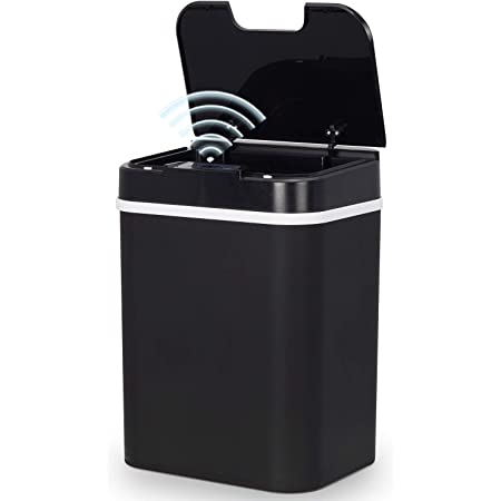 アイリスプラザ ゴミ箱 おしゃれ 自動 キッチン 生ゴミ ふた付き 48L(45リットルゴミ袋対応) センサー ブラック