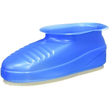 アイセン バスブーツ ブルー 幅29.5×奥行31×高さ11cm ランドリー ブーツ 大きめ メンズ レディース 28.5cmまで ゆったり 風呂 スリッパ 滑りにくい BB053