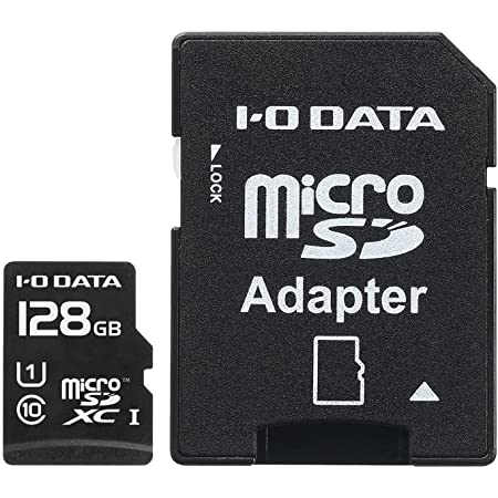 アイ・オー・データ microSDカード 128GB UHS-I(スピードクラス1)/Class10対応 Nintendo Switch動作確認済 ドライブレコーダー向け 耐X線 変換アダプター付 日本メーカー EX-MSDU1/128G