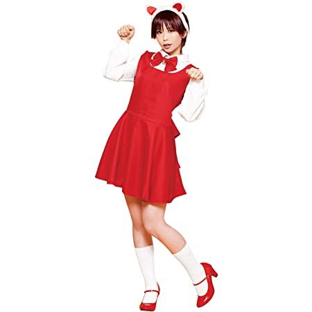 Party City ゲゲゲの鬼太郎公式 コスプレ 猫娘コスチューム レディース 赤