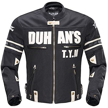 DUHAN(ドゥーハン) バイクジャケット ライディングジャケット XLサイズ ブラック 3シーズン 春夏秋用 905419