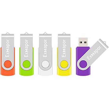 KOOTION USBメモリ16G 5個セット USB2.0 二 マイクロUSB キャップ式 USB フラッシュメモリー ストラップホール付き ライター型 フラッシュドライブ（五色：青、紫、緑、黄色、ピンク）