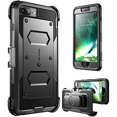 i-Blason アイブレゾン アーマーボックス デュアルレイヤー バンパーケース iPhone 7 Plus用 ArmorBox Daul Layer [Full body] [Heavy Duty Protection ] Shock Reduction / Bumper Case with built in Screen Protector for Apple iPhone 7 Plus 2016 Release (Black) ブラック［並行輸入］