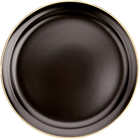 光洋陶器 パティオ 9寸丸皿 マットブラック 471502
