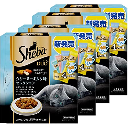 シーバ (Sheba) キャットフード デュオ 贅沢シーフード味セレクション 成猫用 240g×2個 (まとめ買い)