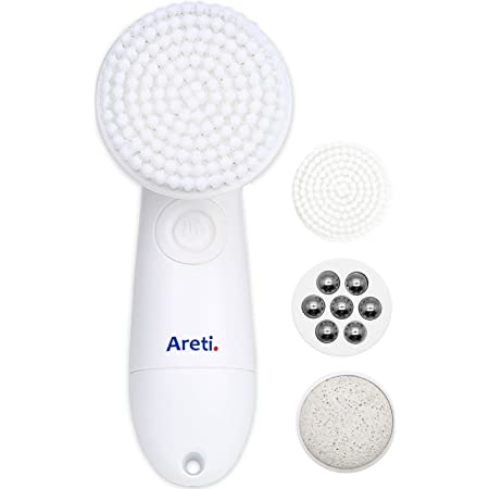 Areti（アレティ） 洗顔用フェイスブラシ 電動 洗顔ブラシ 全身 アタッチメント 付き 防水 w04