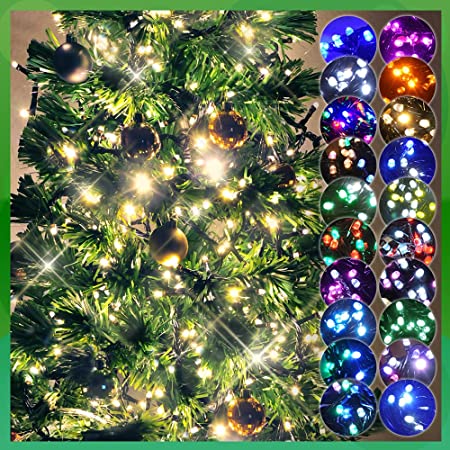 iimono117 イルミネーション 屋外 LED ライト 2m～ 70mまで 防水 防滴型 連結可能 高輝度 クリスマス イルミ ライト イベント デコレーション (4色ミックス, 11m/300球)