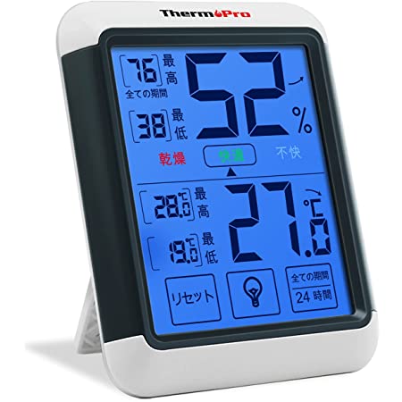 ThermoProサーモプロ 湿度計 デジタル温湿度計 室内温度計湿度計 顔マーク おしゃれ 最高最低温湿度表示 TP50