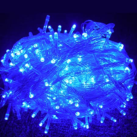 グッドグッズ(GOODGOODS) LED イルミネーションライト 500球 30m クリスマス イルミネーション led電飾 屋外 防水 8パターン 複数連結可 LD55青