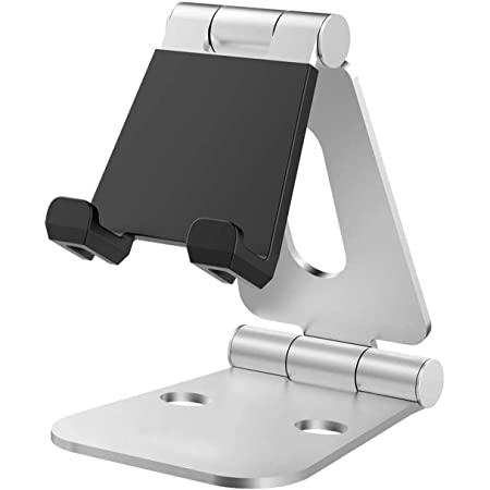 Nulaxy iPadスタンド タブレットスタンド スマホスタンド 充電スタンド 折り畳み式 270°自由調整可能 4-10インチに対応 Nintendo Switchスタンド A3(シルバー)